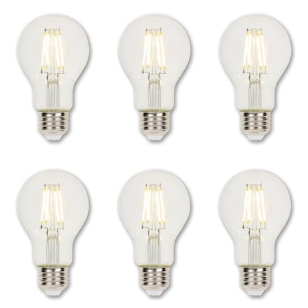 Westinghouse Bulb LED Dimmablemable 4.5W 120V A19 Filament 2700K Clear E26 Med Base, 6PK 5316420